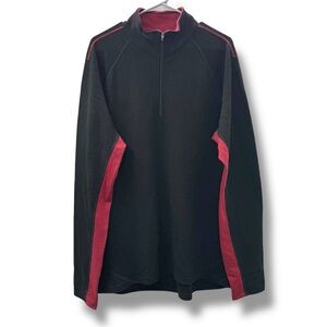 Ibex Black Red 1/4 Zip Pullover Men’s Size XL‎ Merino Wool Jacket Thermal Layer